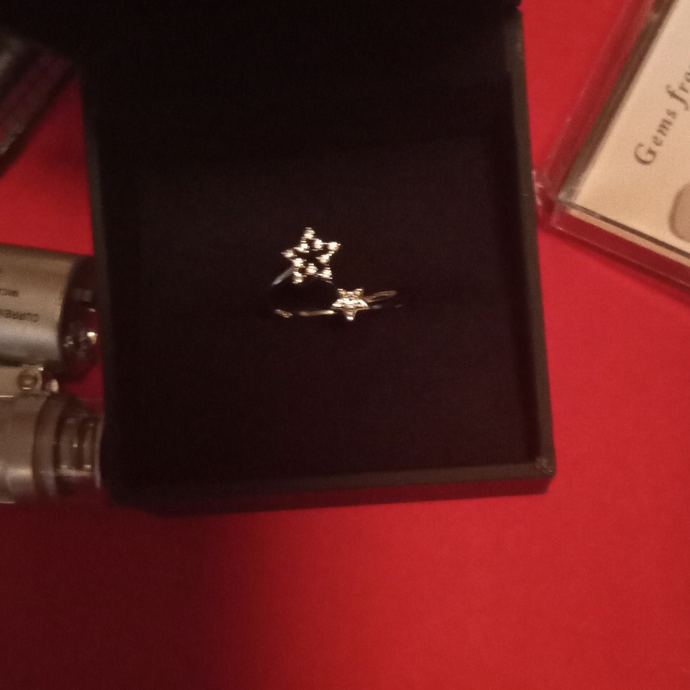 Beautiful Double Star Solid 925 Sterling Silver S… - image 7